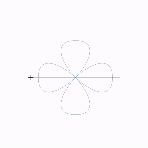 Retro Four-Petal Flower